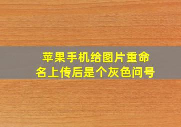 苹果手机给图片重命名上传后是个灰色问号