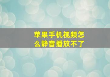 苹果手机视频怎么静音播放不了