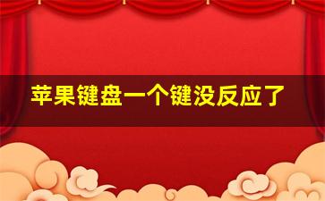 苹果键盘一个键没反应了