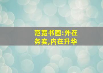 范宽书画:外在务实,内在升华