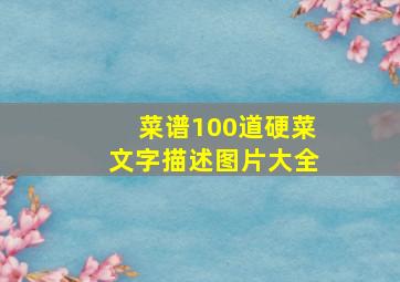 菜谱100道硬菜文字描述图片大全