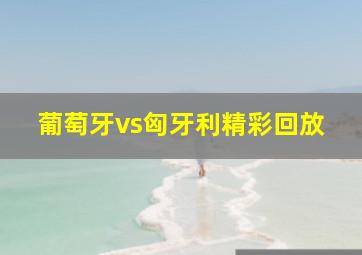 葡萄牙vs匈牙利精彩回放