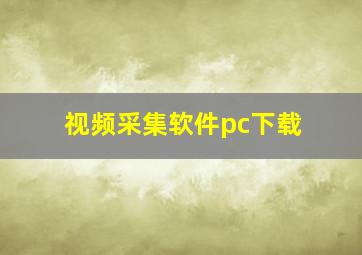 视频采集软件pc下载