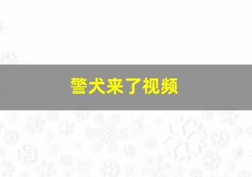 警犬来了视频