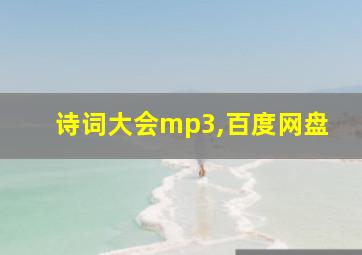 诗词大会mp3,百度网盘