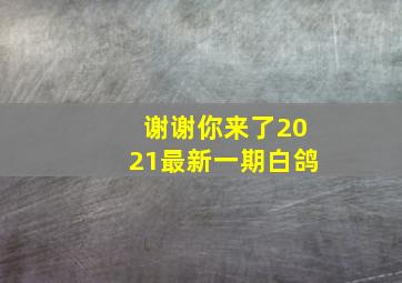 谢谢你来了2021最新一期白鸽