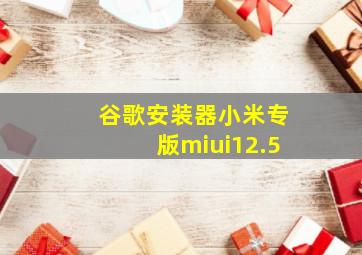 谷歌安装器小米专版miui12.5