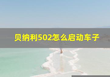 贝纳利502怎么启动车子