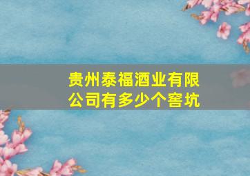 贵州泰福酒业有限公司有多少个窖坑