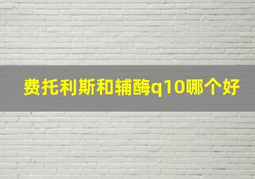 费托利斯和辅酶q10哪个好