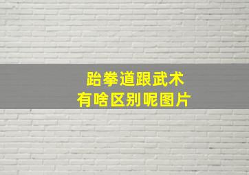 跆拳道跟武术有啥区别呢图片