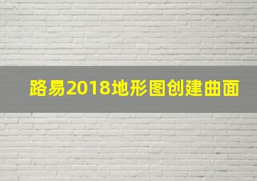 路易2018地形图创建曲面