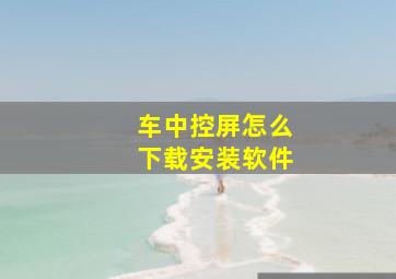 车中控屏怎么下载安装软件