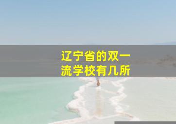 辽宁省的双一流学校有几所