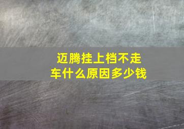 迈腾挂上档不走车什么原因多少钱