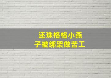 还珠格格小燕子被绑架做苦工