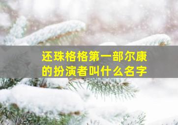 还珠格格第一部尔康的扮演者叫什么名字