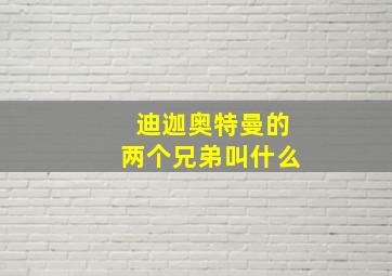 迪迦奥特曼的两个兄弟叫什么