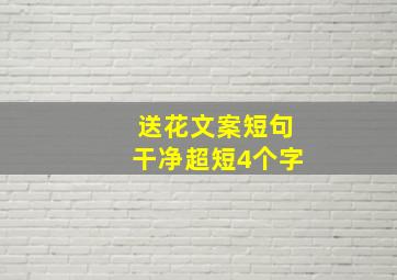 送花文案短句干净超短4个字