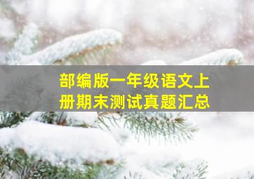 部编版一年级语文上册期末测试真题汇总