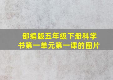 部编版五年级下册科学书第一单元第一课的图片