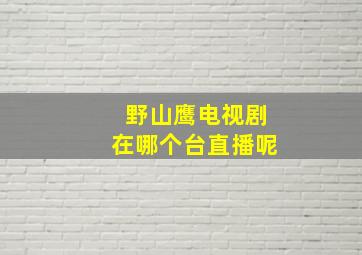 野山鹰电视剧在哪个台直播呢