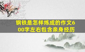 钢铁是怎样炼成的作文600字左右包含亲身经历