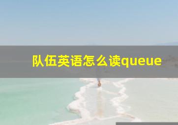 队伍英语怎么读queue