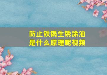 防止铁锅生锈涂油是什么原理呢视频