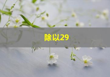 除以29