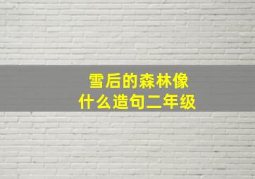 雪后的森林像什么造句二年级