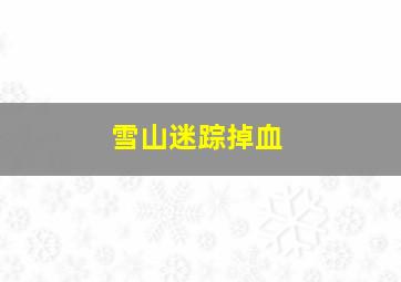 雪山迷踪掉血