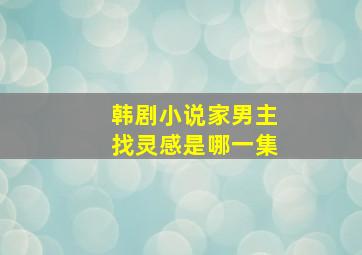 韩剧小说家男主找灵感是哪一集