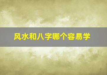 风水和八字哪个容易学