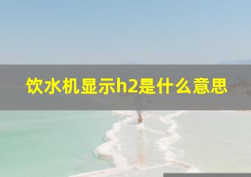 饮水机显示h2是什么意思