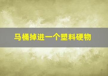 马桶掉进一个塑料硬物