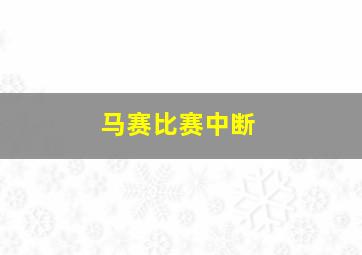 马赛比赛中断