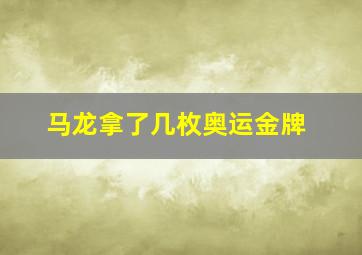 马龙拿了几枚奥运金牌