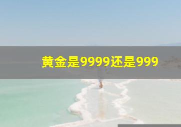 黄金是9999还是999