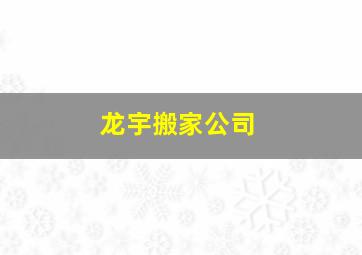 龙宇搬家公司