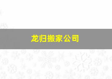 龙归搬家公司